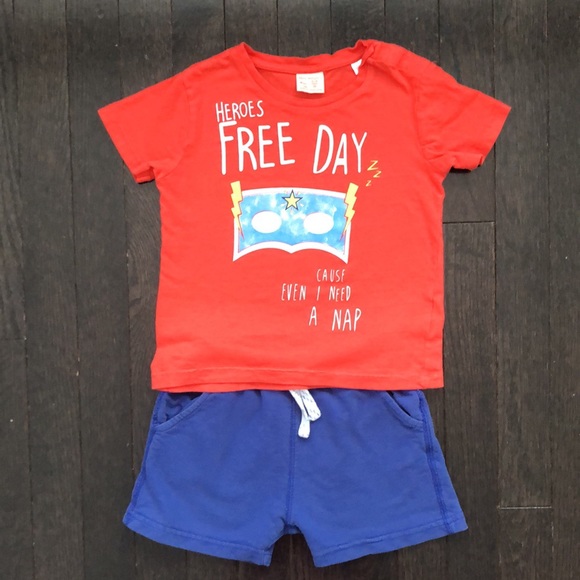 Bundle Zara Baby -2 T-shirts, 1 shorts for 2/3 yrs - Picture 4 of 5